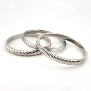 set de trois bracelets en acier Calvin Klein