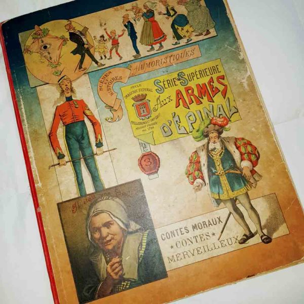 Livre ancien contes moraux et merveilleux Épinal – couverture